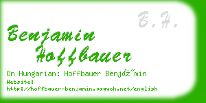 benjamin hoffbauer business card